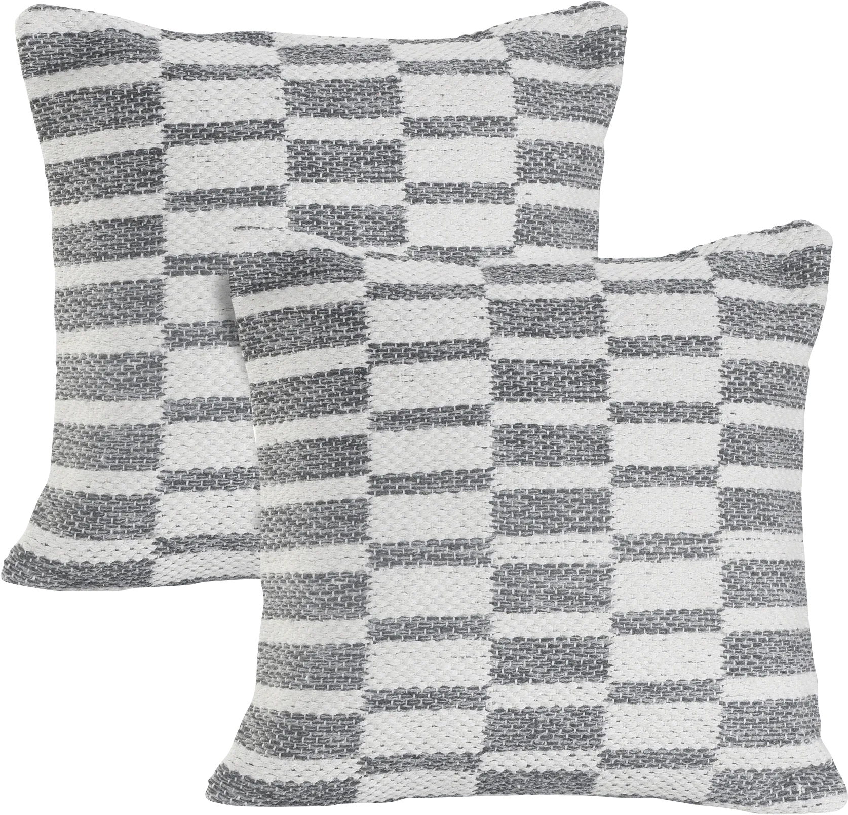 Melorna Gray Throw Pillow, Set of 2 - Thumbnail - Image 1