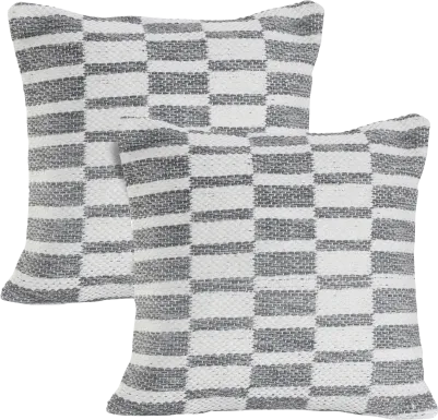 Melorna Gray Throw Pillow, Set of 2