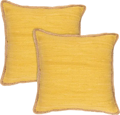 Caleduff Yellow Accent Pillow, Set of 2