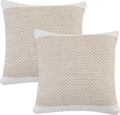 Aseela Tan Pillow, Set of 2
