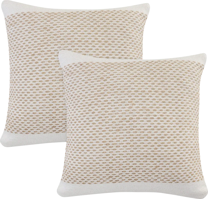 Aseela Tan Pillow, Set of 2