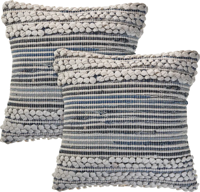 Firka Blue Pillow, Set of 2