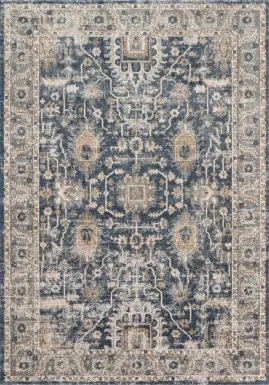 Anala Blue 5'3 x 7'6 Rug