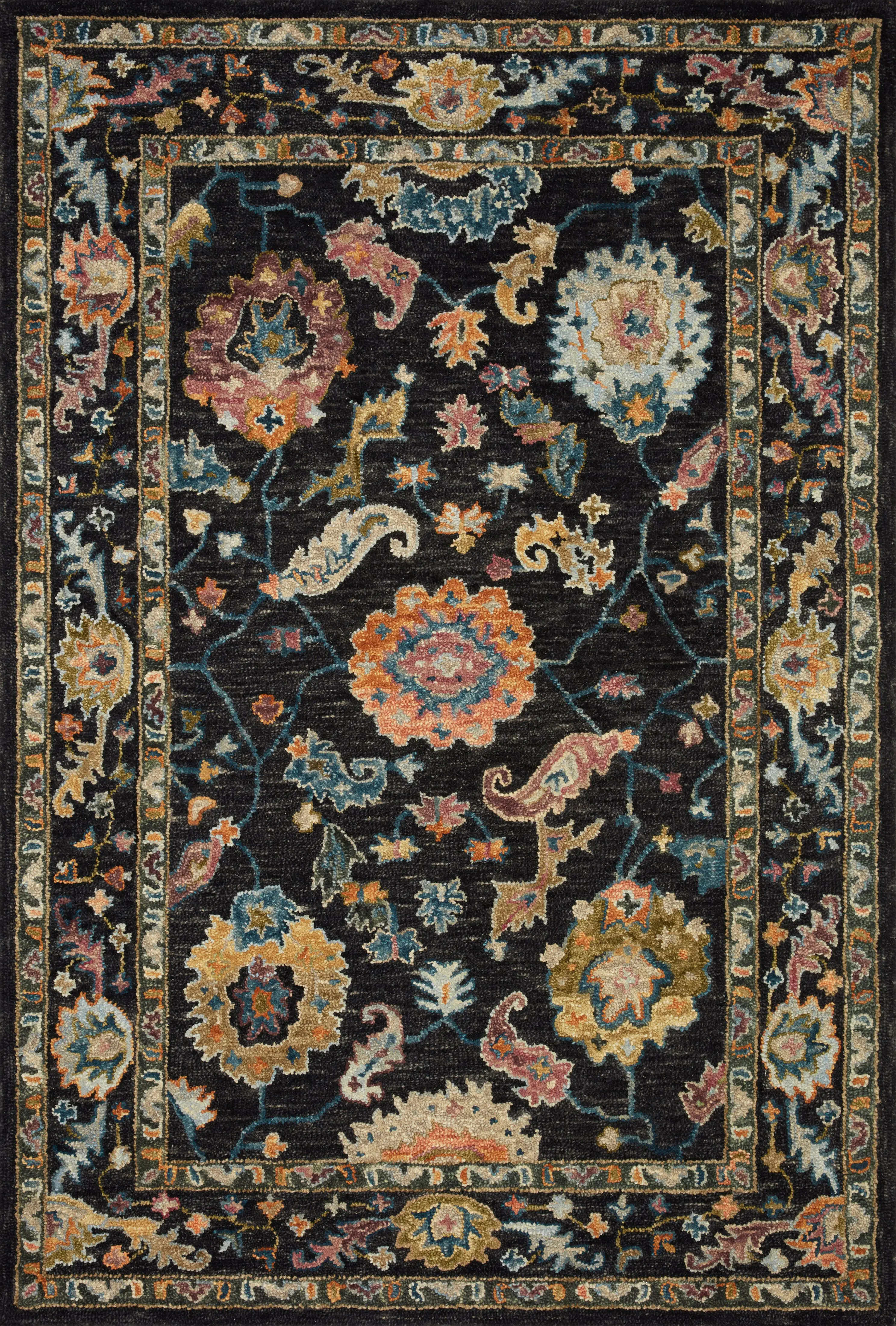 Anaia Black 5' x 7'6 Rug - Thumbnail - Image 1