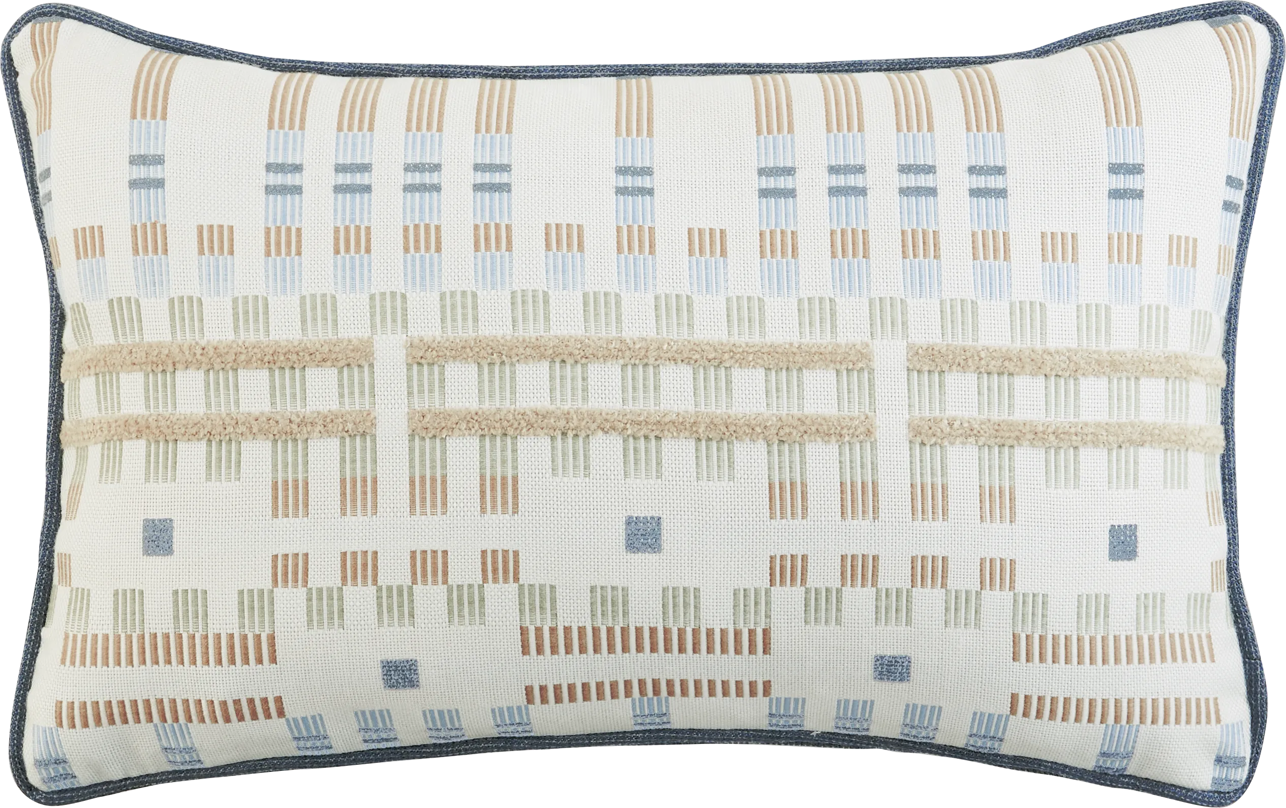 Approach Shore Blue Indoor/Outdoor Kidney Pillow - Thumbnail - Image 1