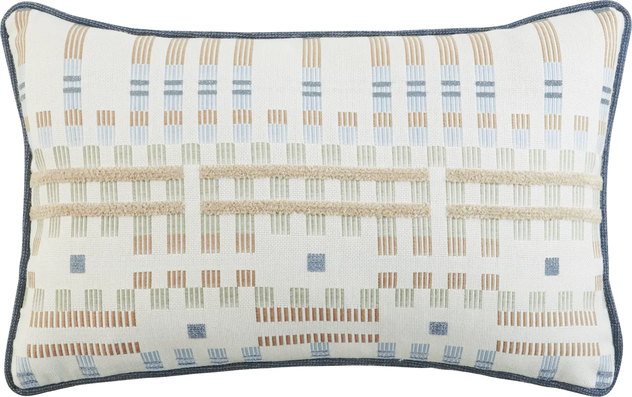 Approach Shore Blue Indoor/Outdoor Kidney Pillow