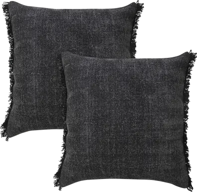 Kalaya Black Pillow, Set of 2