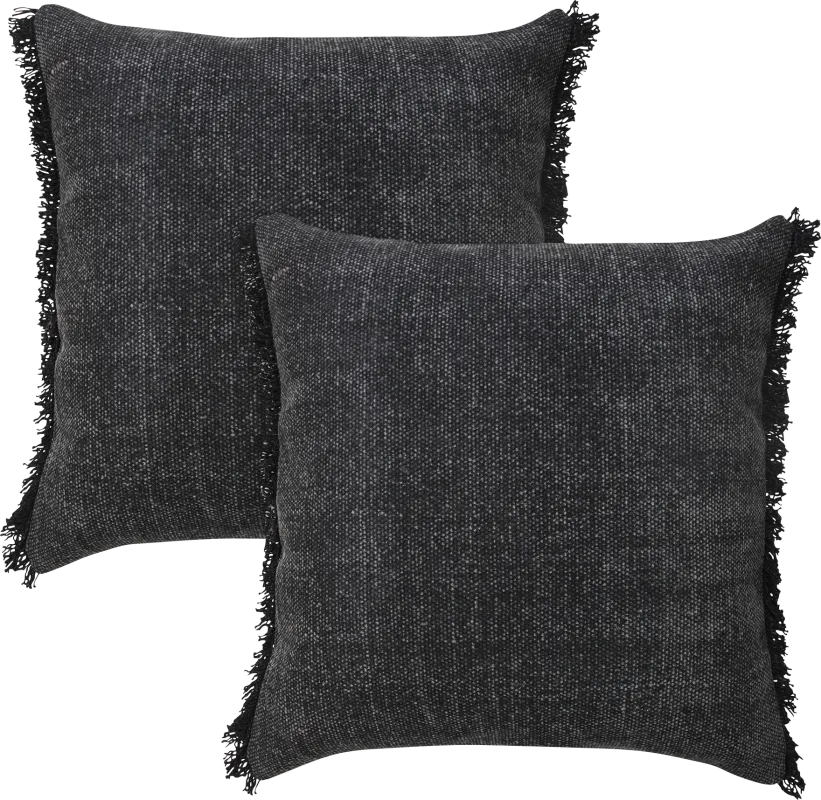 Kalaya Black Pillow, Set of 2