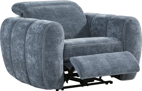 Laurel Heights Blue Dual Power Recliner