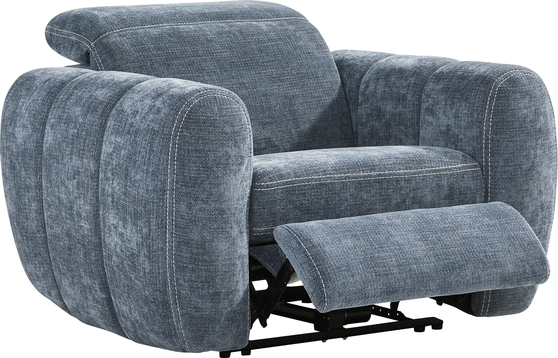 Laurel Heights Blue Dual Power Recliner - Image 1