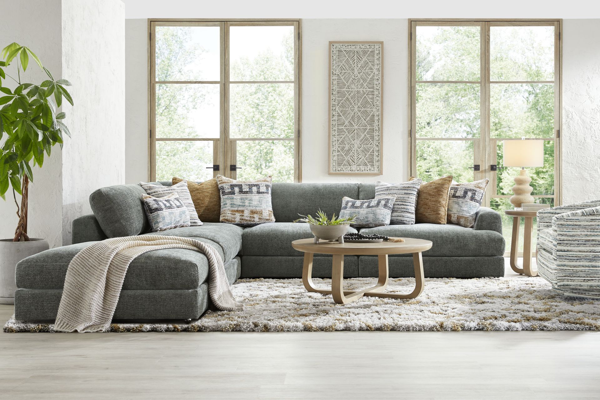 Montecito Charcoal 5 Pc Sectional - Image 2