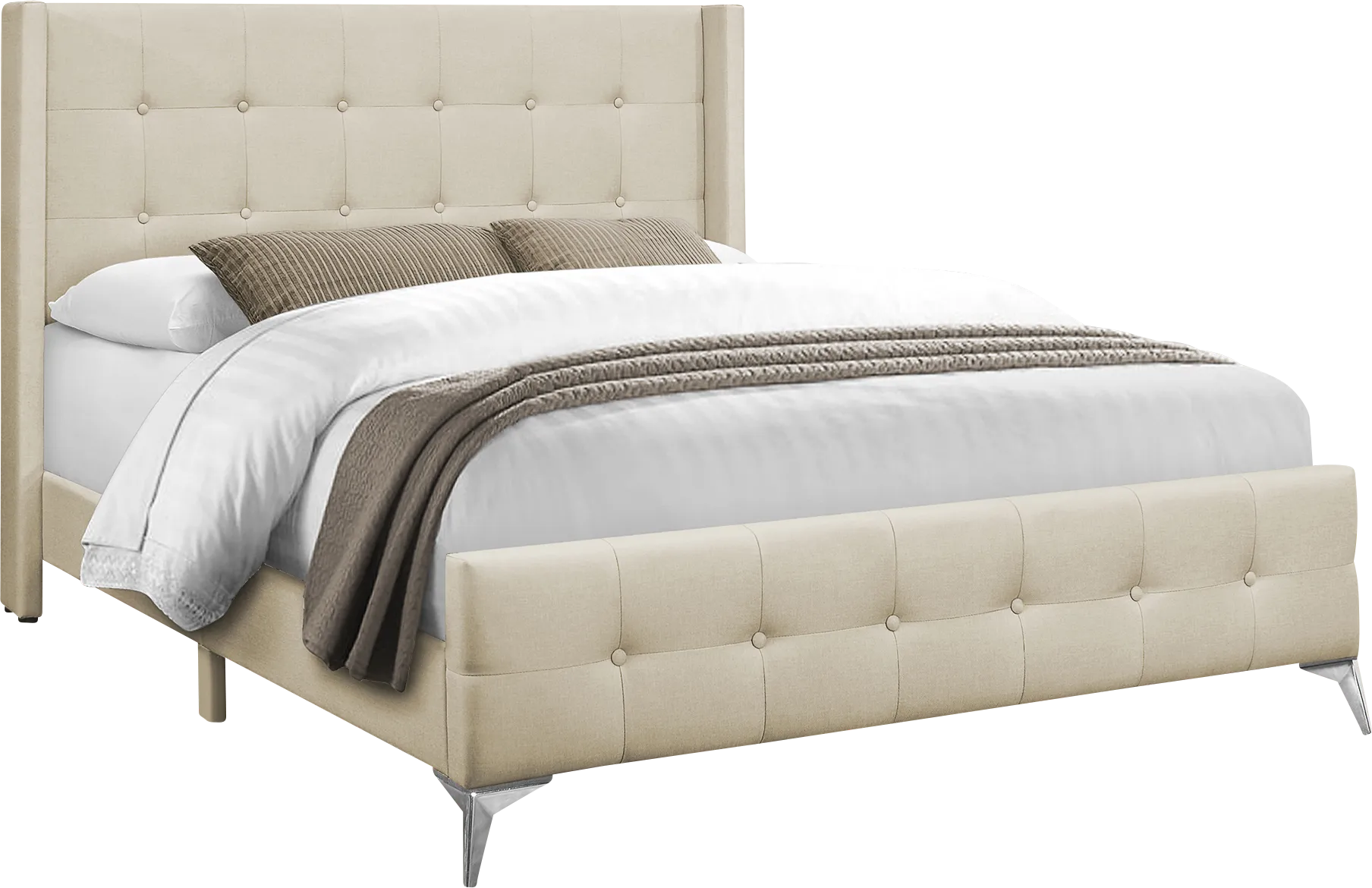 Waveworth Beige Queen Bed - Image 1
