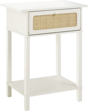 Gembat White Nightstand