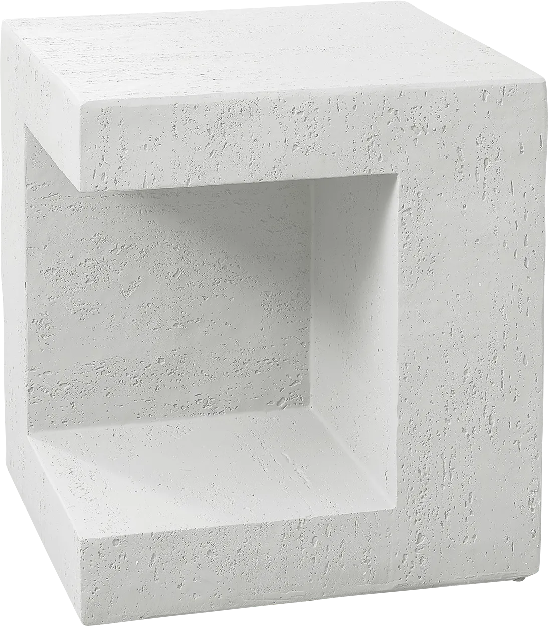 Outdoor Spheremart White End Table - Image 1