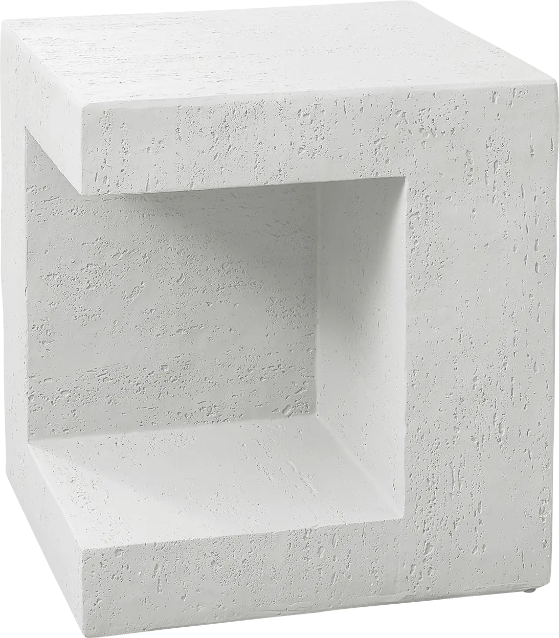 Outdoor Spheremart White End Table