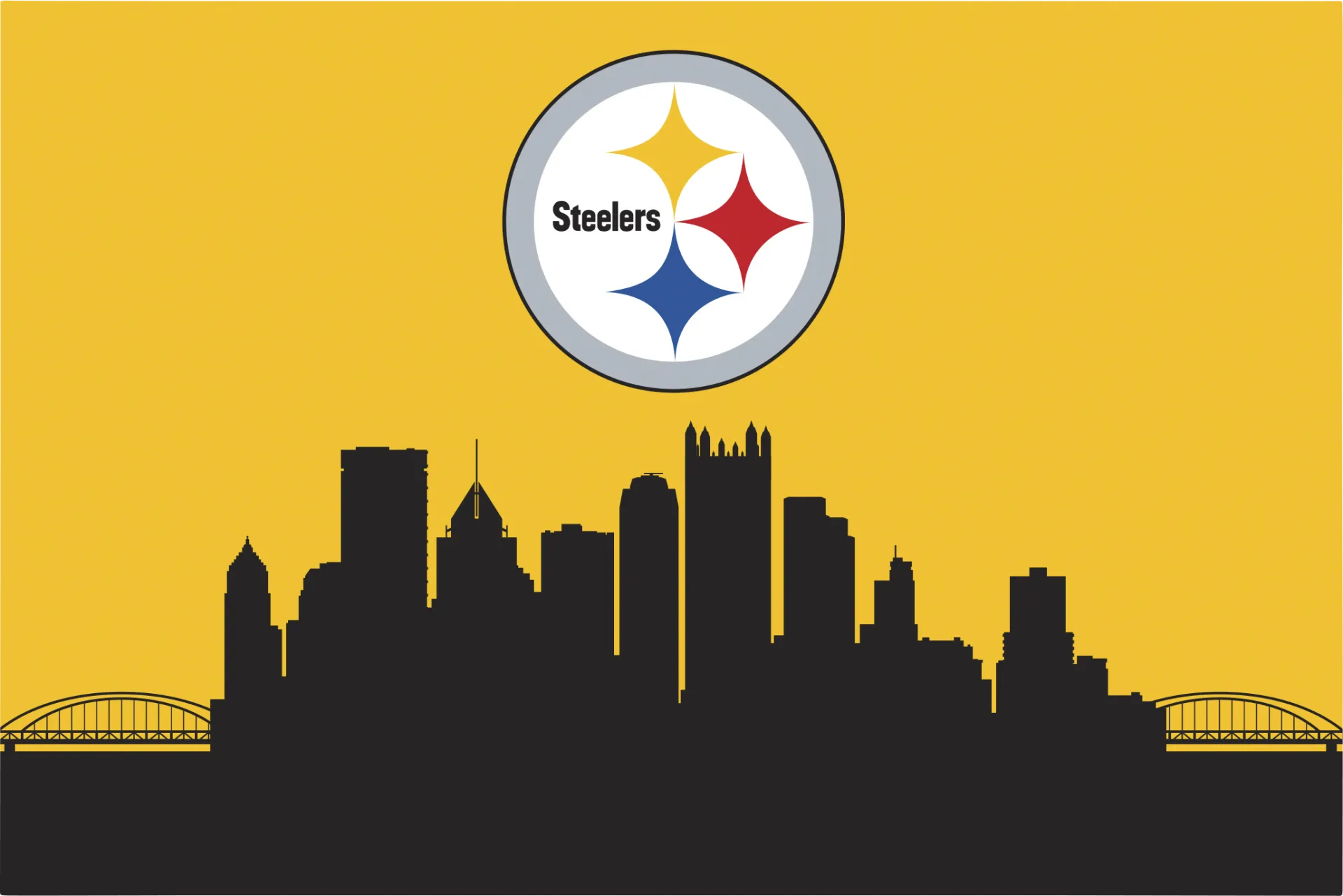 Pittsburgh Steelers 2' x 3' Machine Washable Rug - Image 1