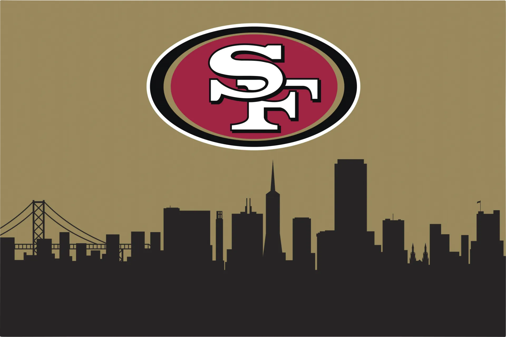 San Francisco 49ers 2' x 3' Machine Washable Rug - Image 1