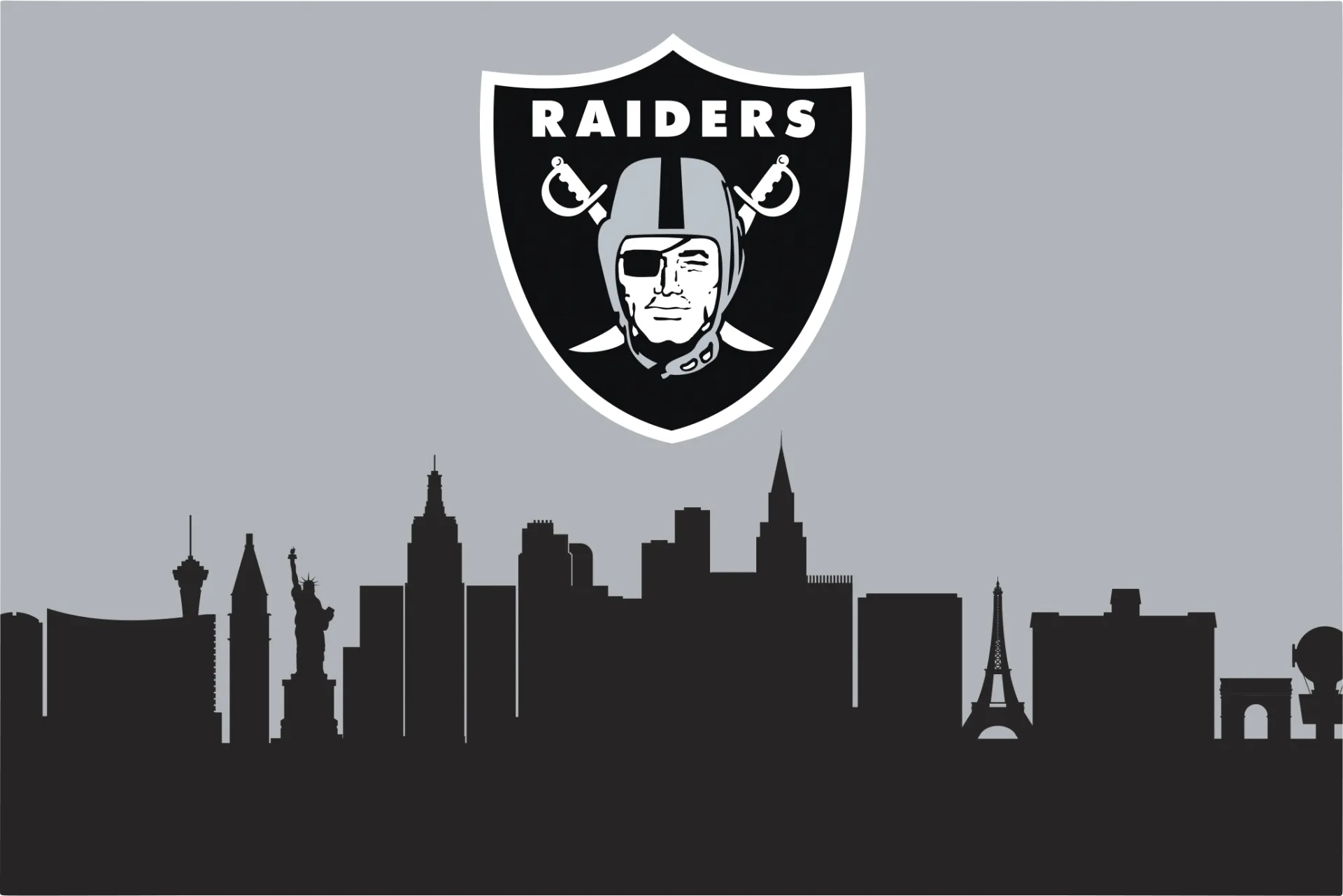 Las Vegas Raiders 2' x 3' Machine Washable Rug - Image 1