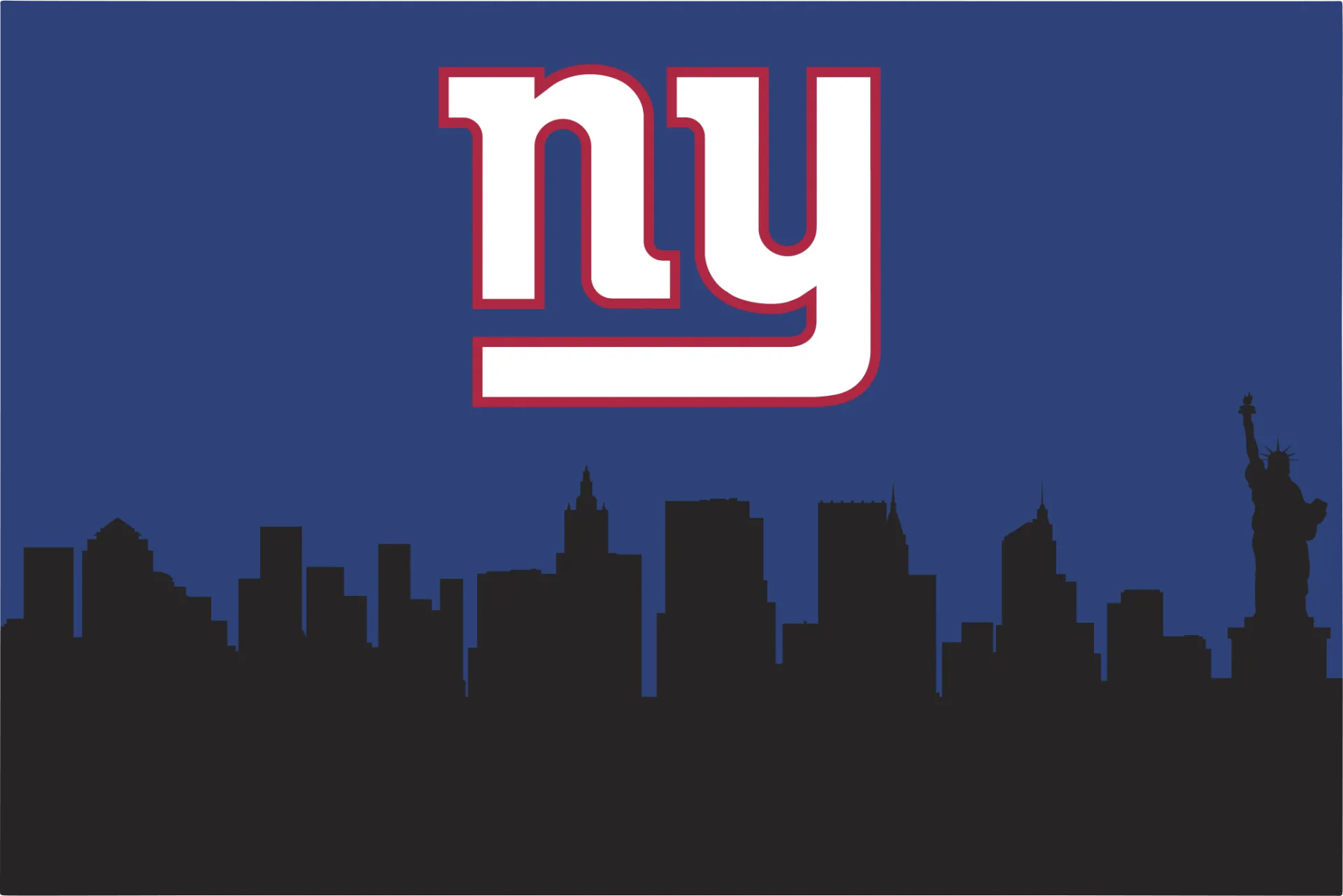 New York Giants 2' x 3' Machine Washable Rug - Image 1