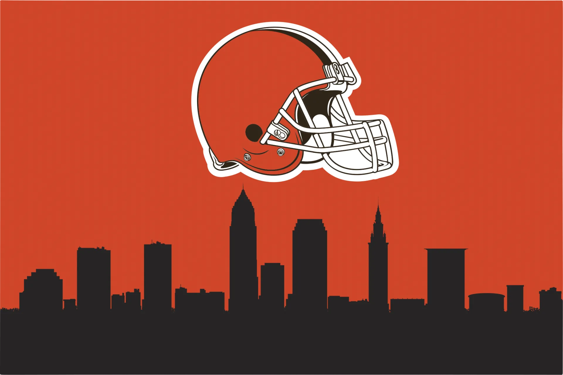 Cleveland Browns 2' x 3' Machine Washable Rug - Image 1