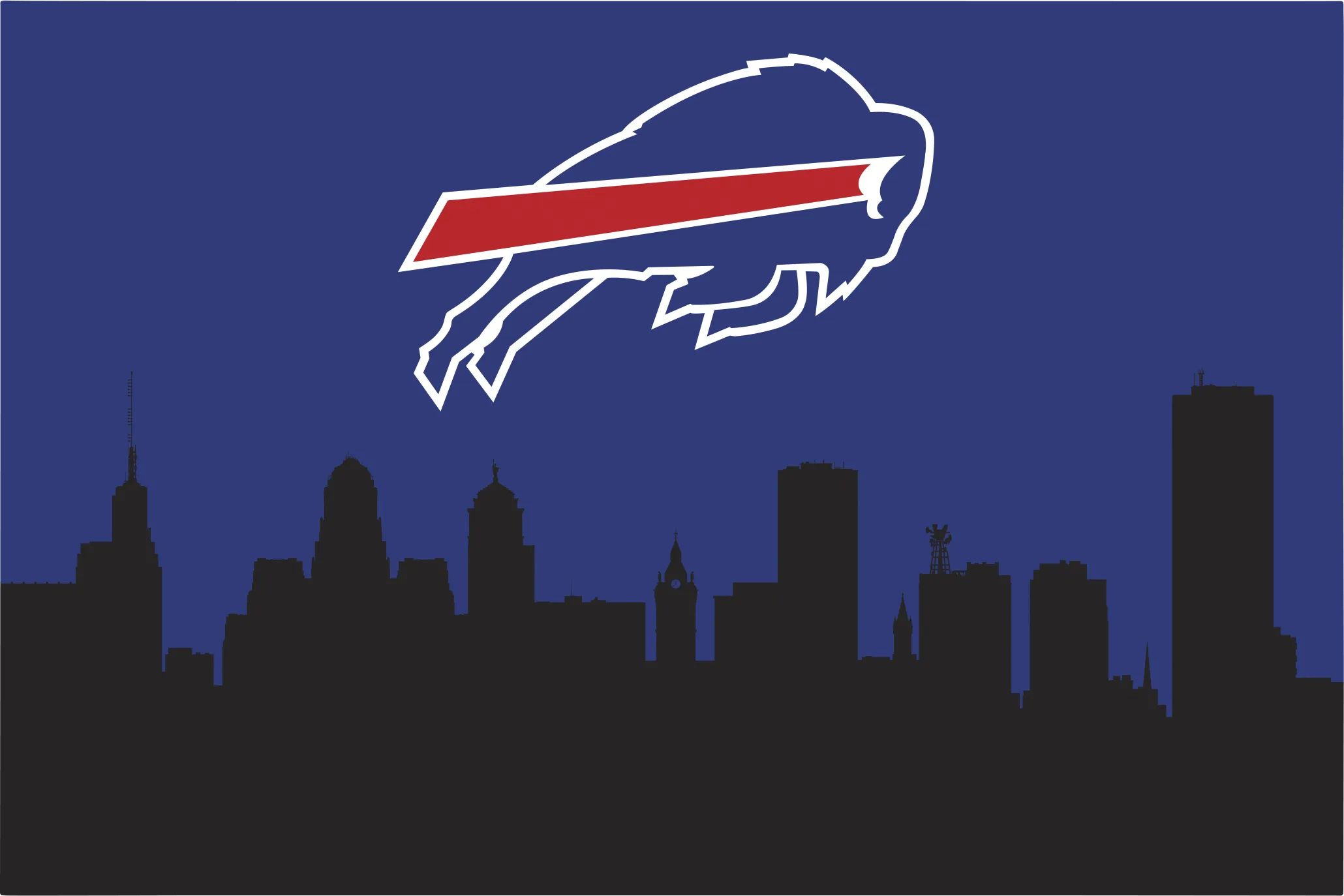 Buffalo Bills 2' x 3' Machine Washable Rug - Thumbnail - Image 1