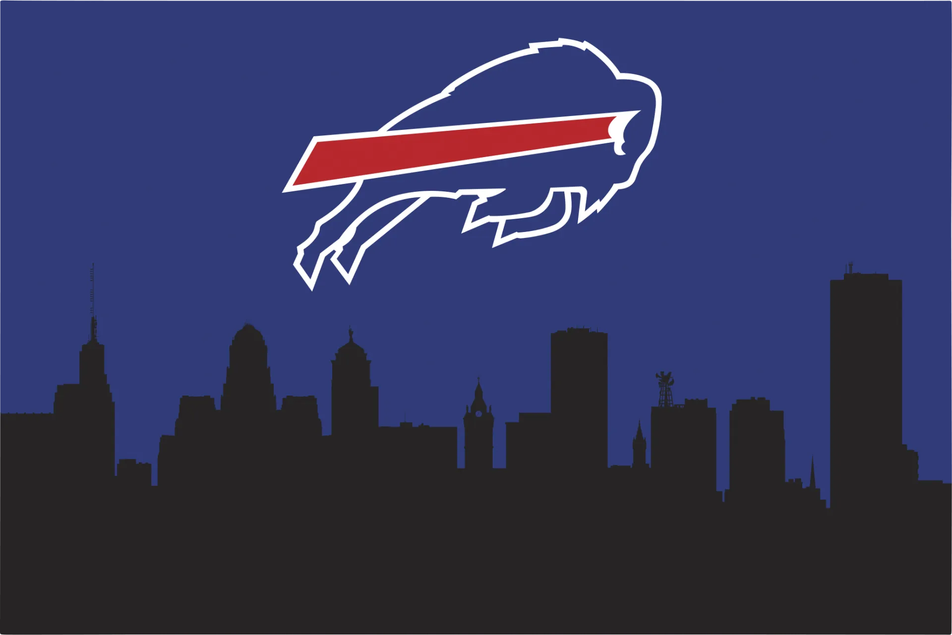 Buffalo Bills 2' x 3' Machine Washable Rug - Image 1