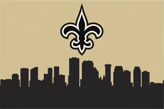 New Orleans Saints 2' x 3' Machine Washable Rug