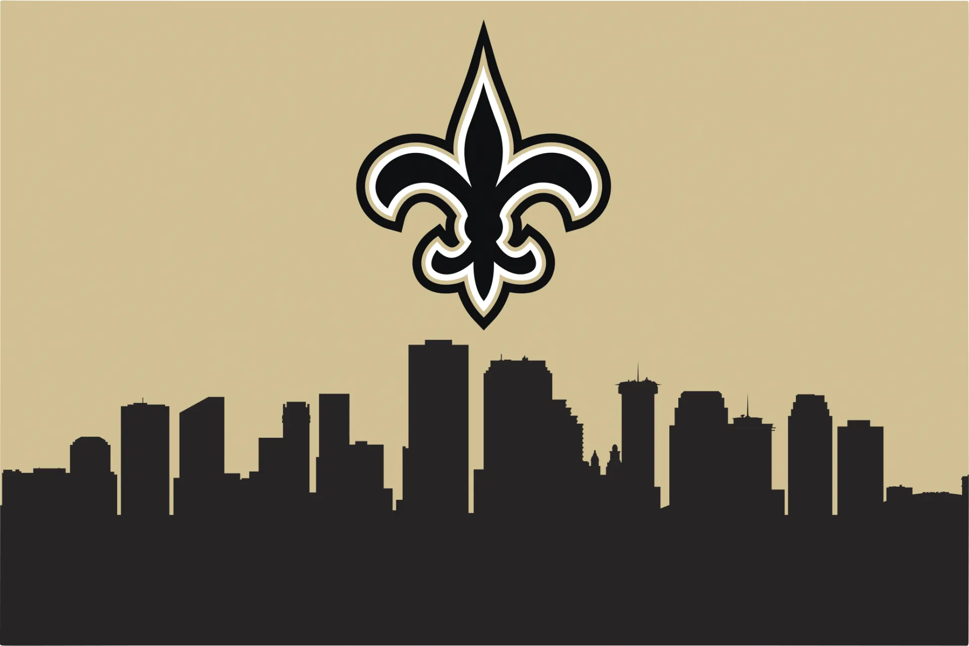 New Orleans Saints 2' x 3' Machine Washable Rug - Image 1