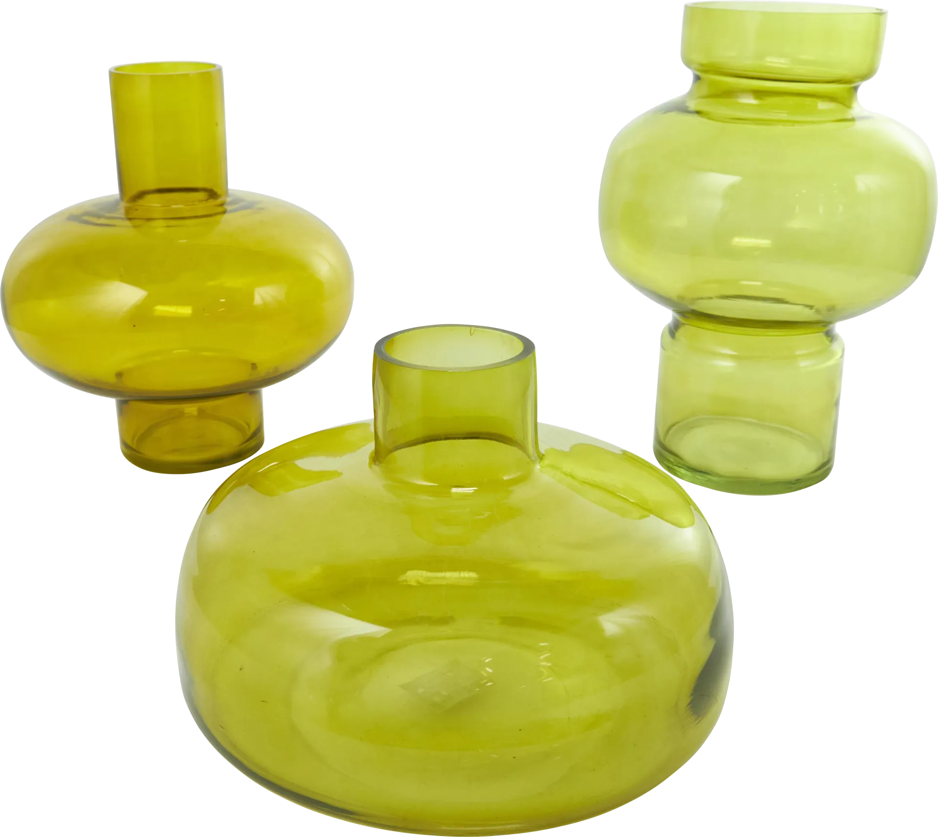 Xaleo Green Vase, Set of 3 - Image 1