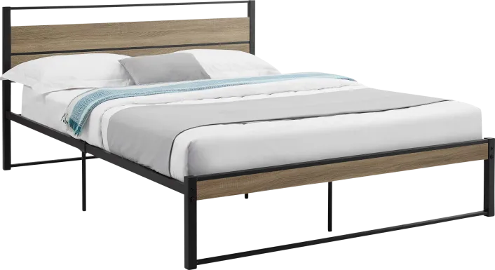 Zeusaid Brown Queen Bed