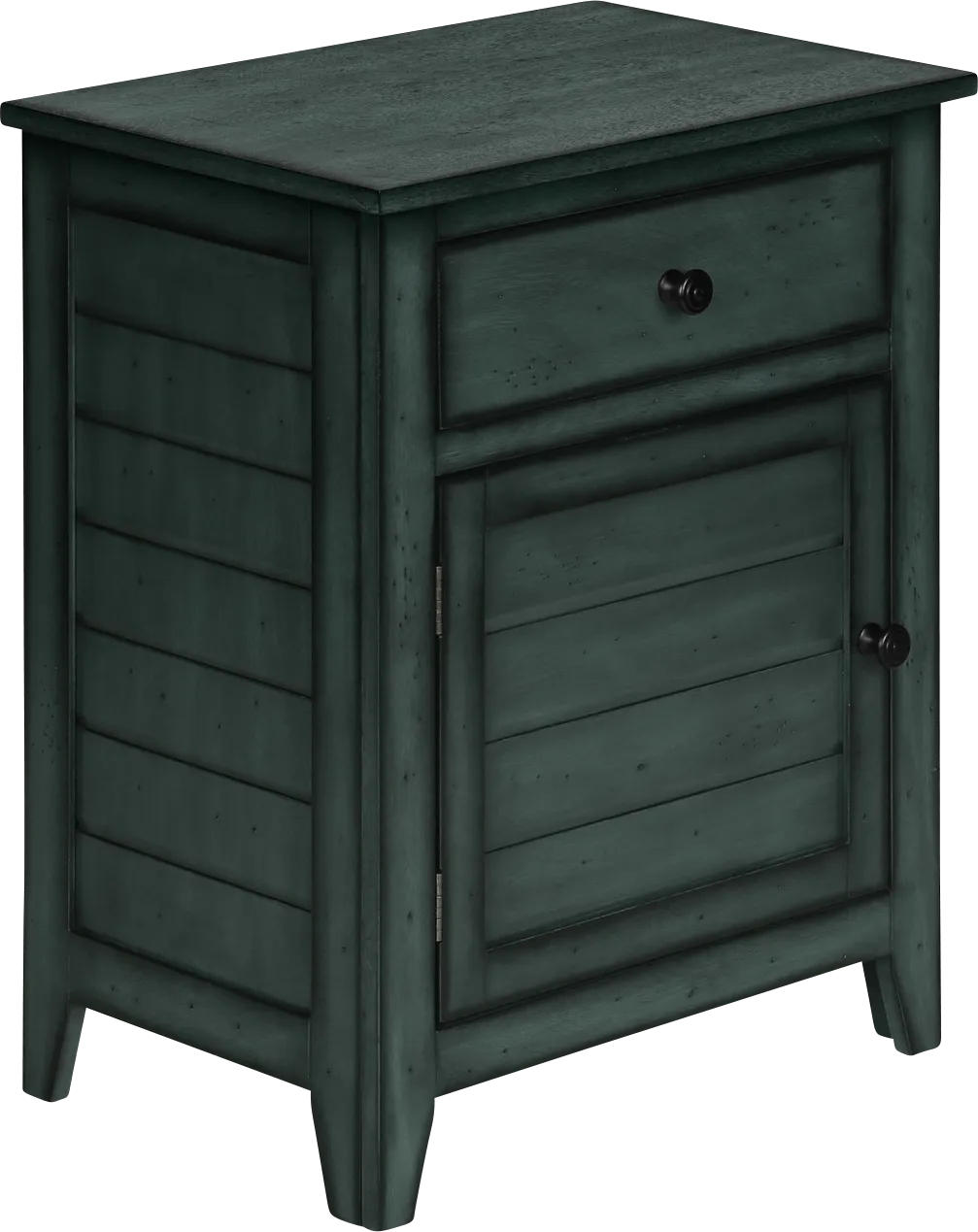 Nighten Dark Blue Nightstand - Image 1