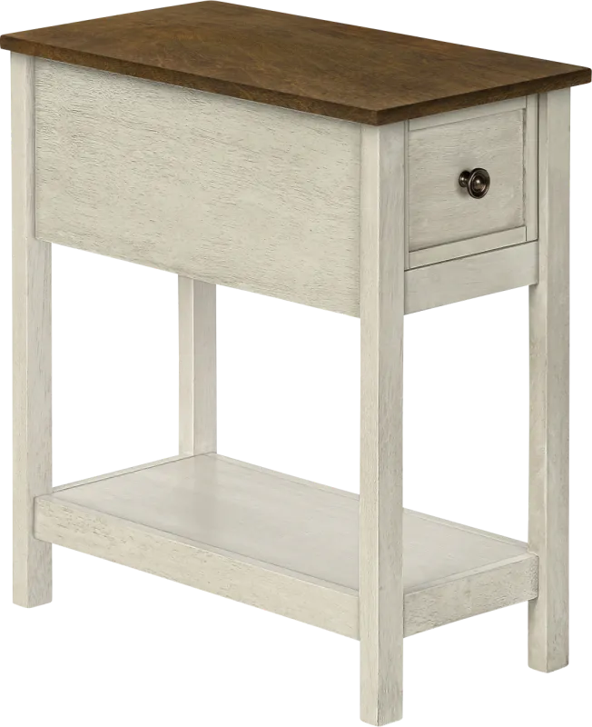 Marblesys White Nightstand
