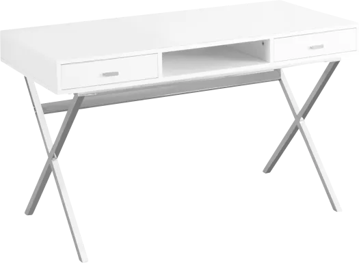 Pearlpointy White Desk