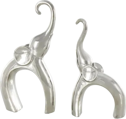 Felosu Silver Sculpture, Set of 2