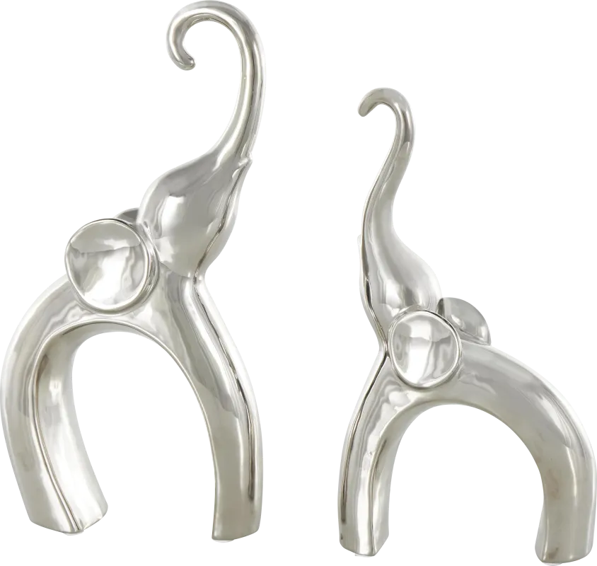 Felosu Silver Sculpture, Set of 2