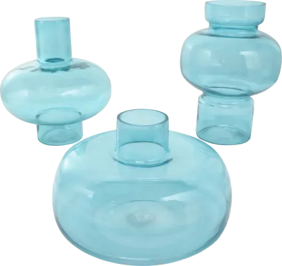 Xaleo Blue Vase, Set of 3