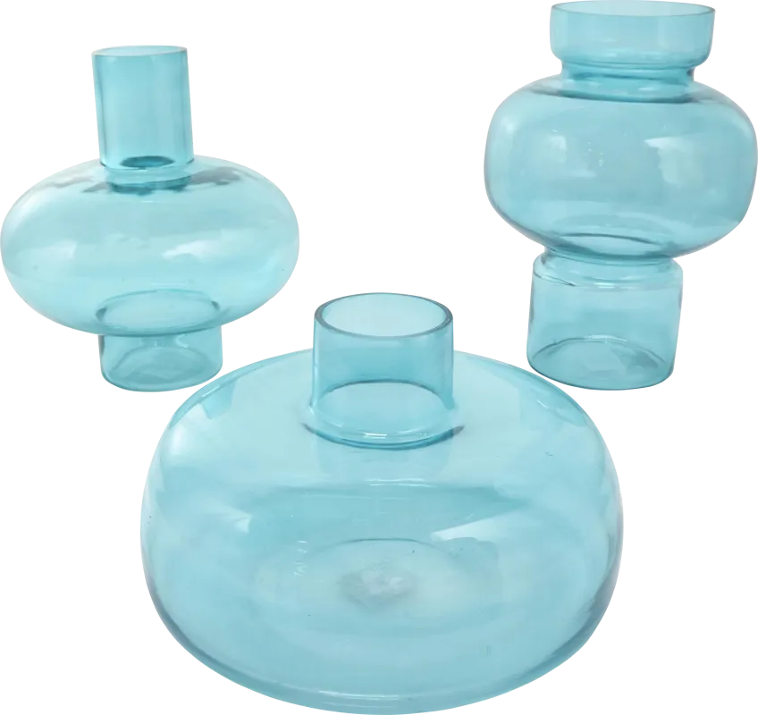 Xaleo Blue Vase, Set of 3