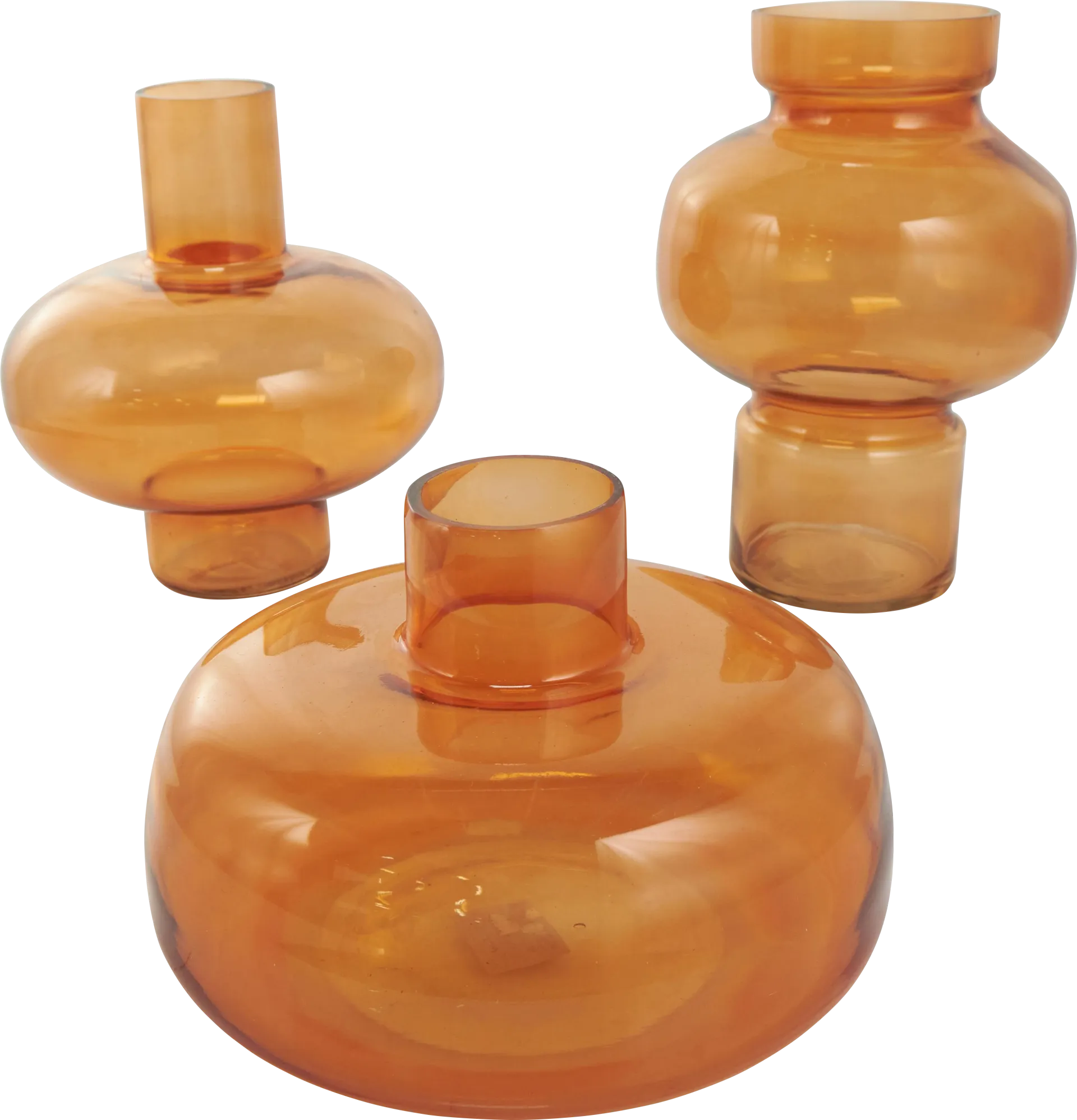 Xaleo Orange Vase, Set of 3 - Image 1