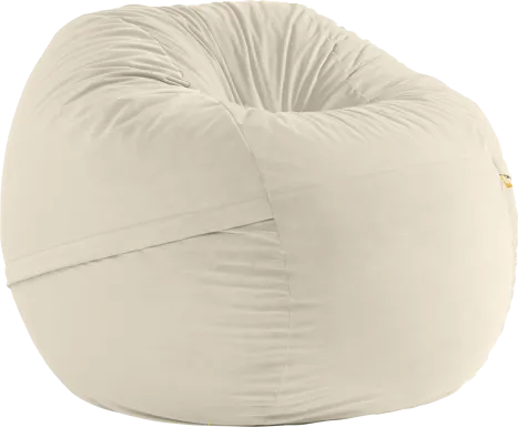 Savenu II Ivory Large Bean Bag Chair