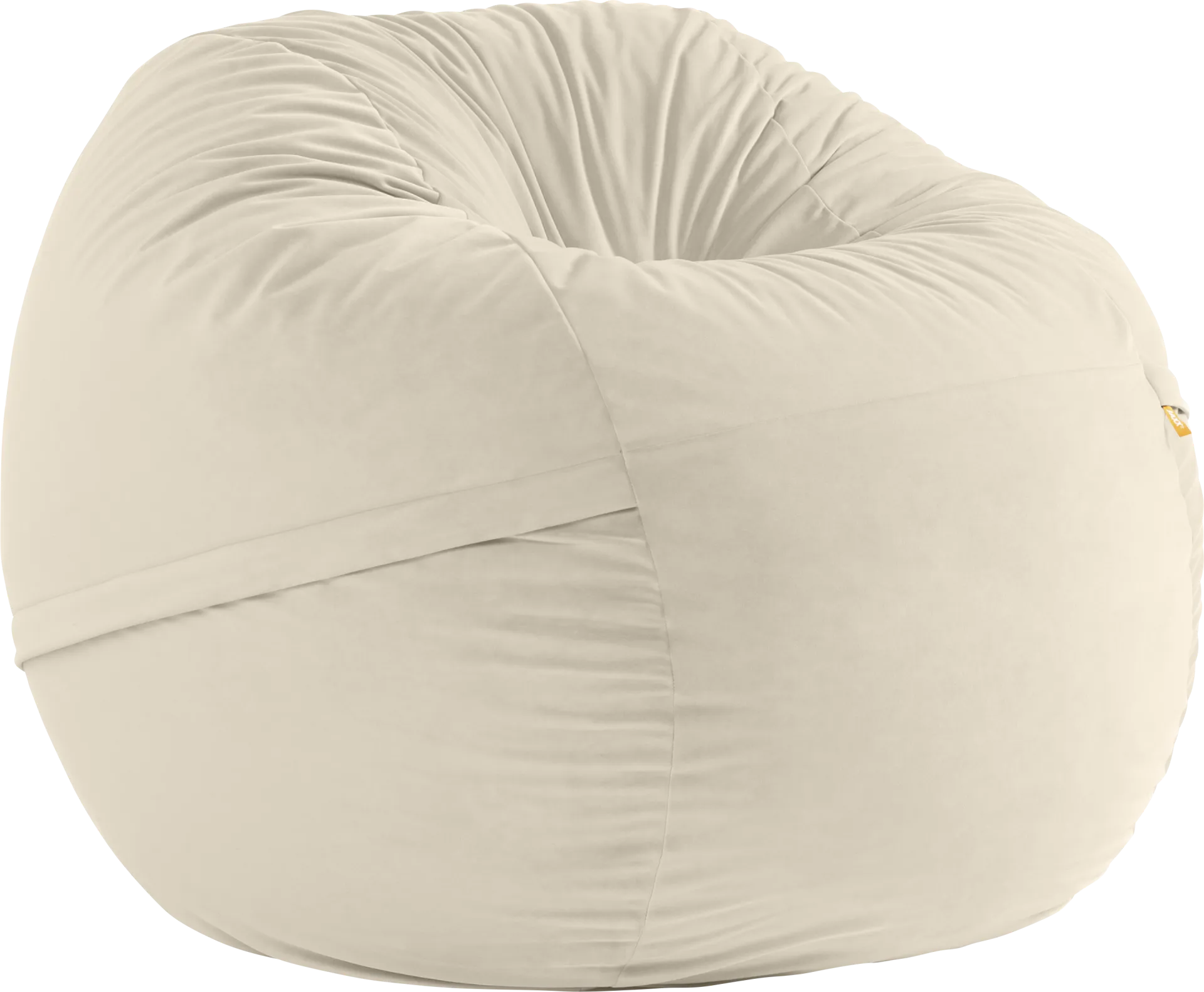 Savenu II Ivory Large Bean Bag Chair - Image 1