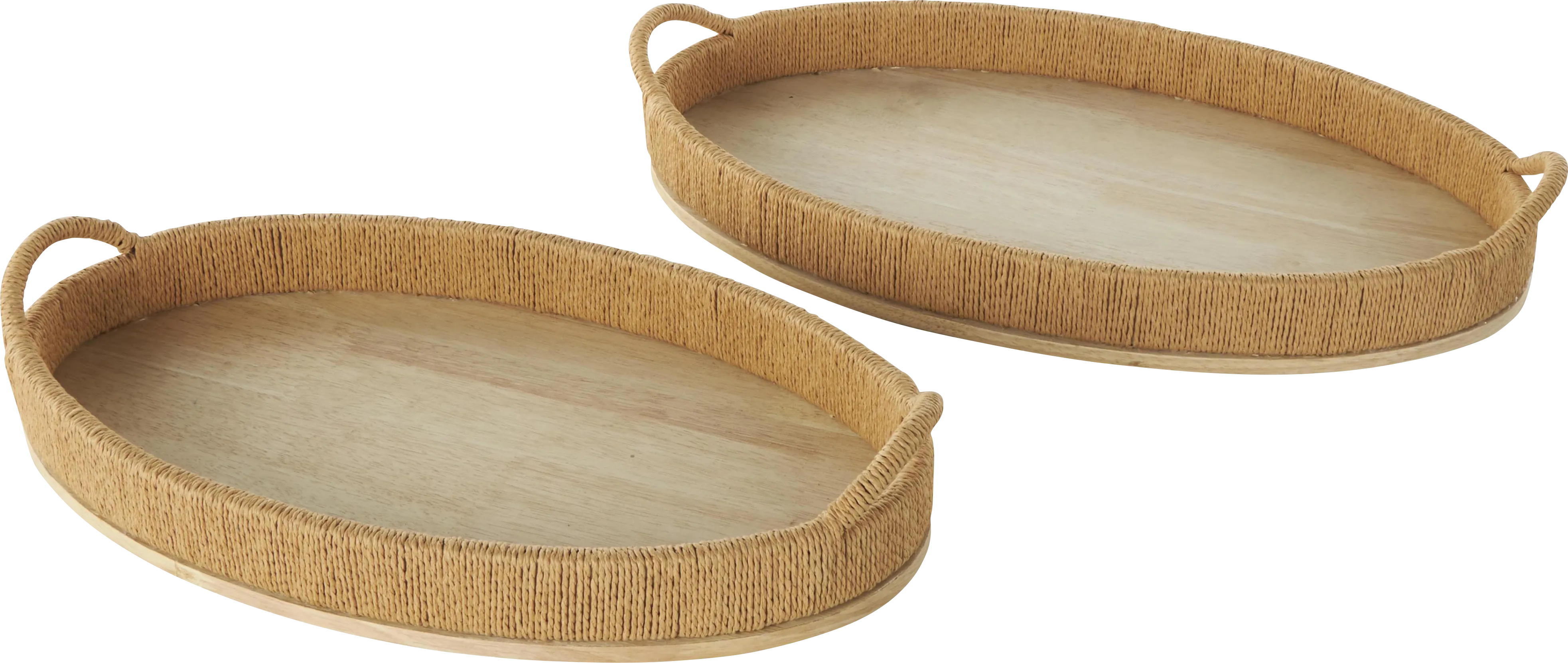 Sothea Brown Tray, Set of 2 - Thumbnail - Image 1