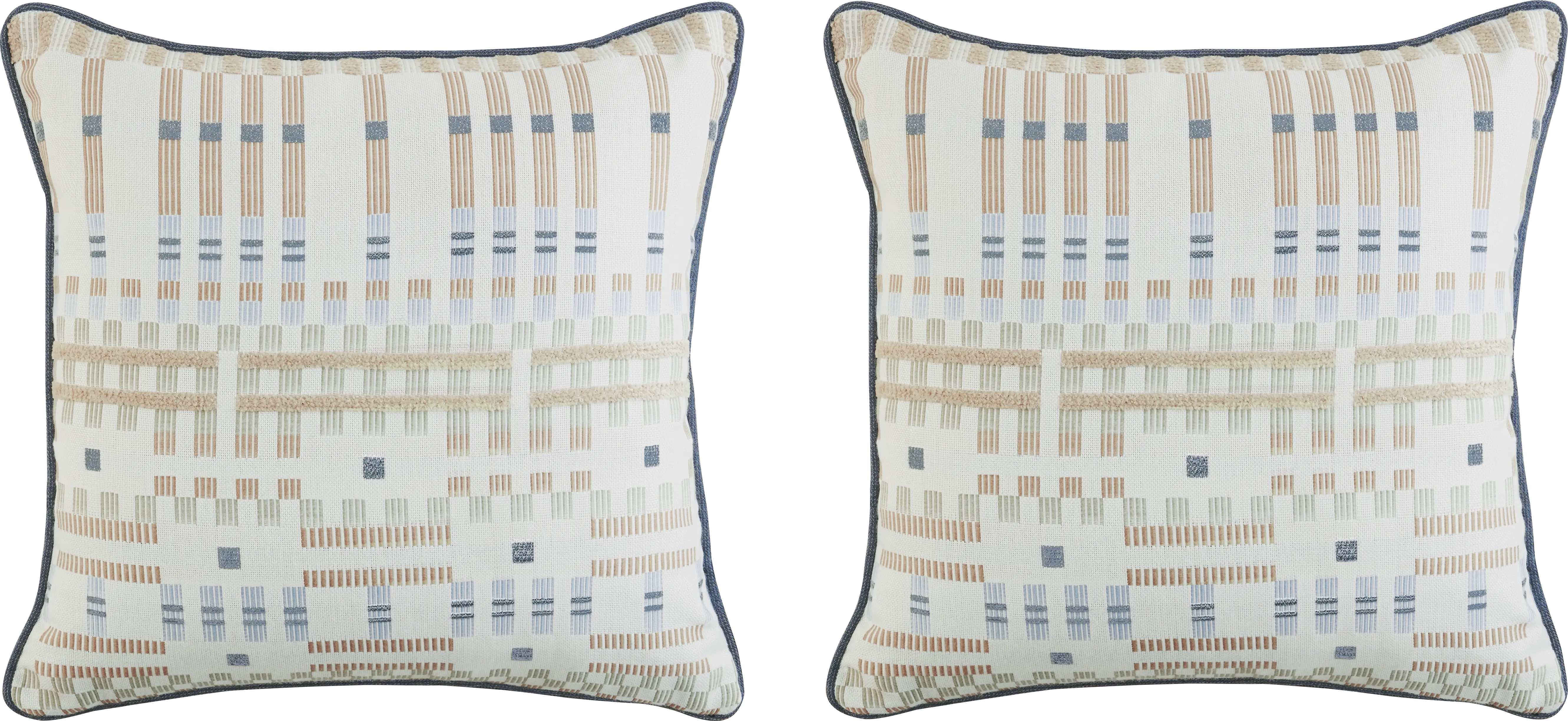 Approach Shore Blue Indoor/Outdoor Accent Pillows, Set of 2 - Thumbnail - Image 1