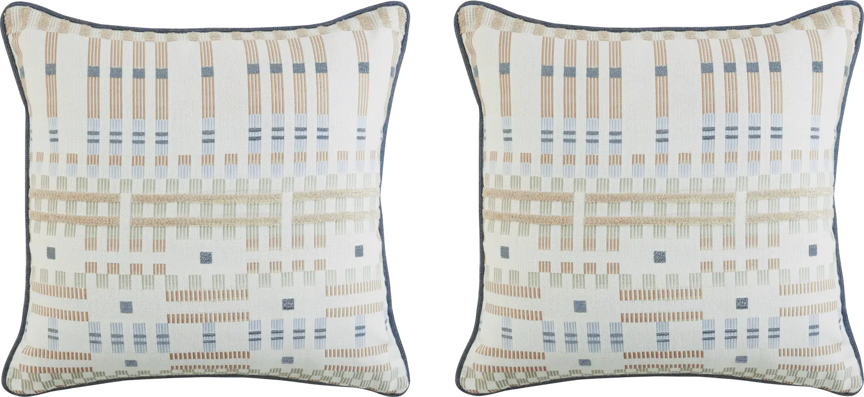 Approach Shore Blue Indoor/Outdoor Accent Pillows, Set of 2