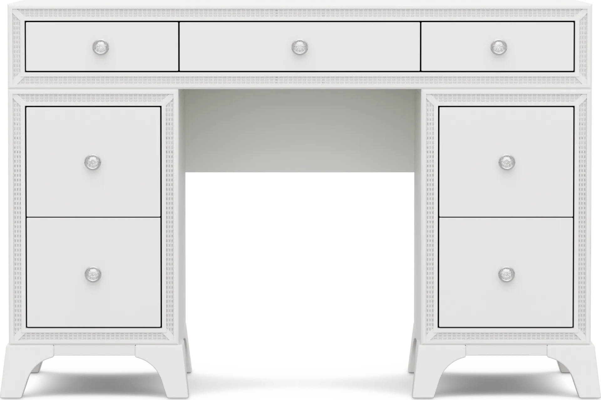 Kids Alyssa White Double Pedestal Desk - Image 2