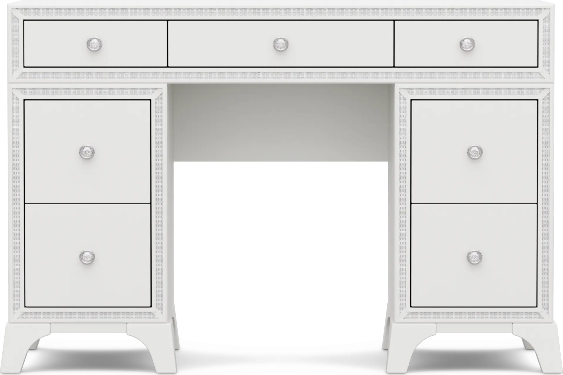 Kids Alyssa White Double Pedestal Desk
