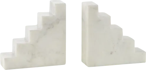 Turi White Bookend, Set of 2