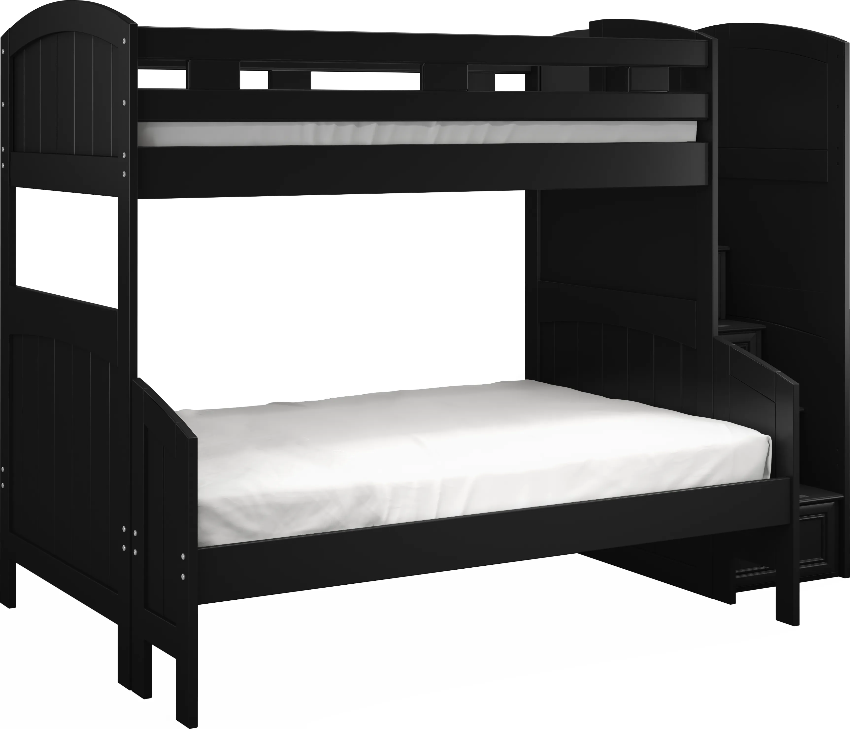 Kids Cottage Colors Black Twin/Full Step Bunk - Thumbnail - Image 1