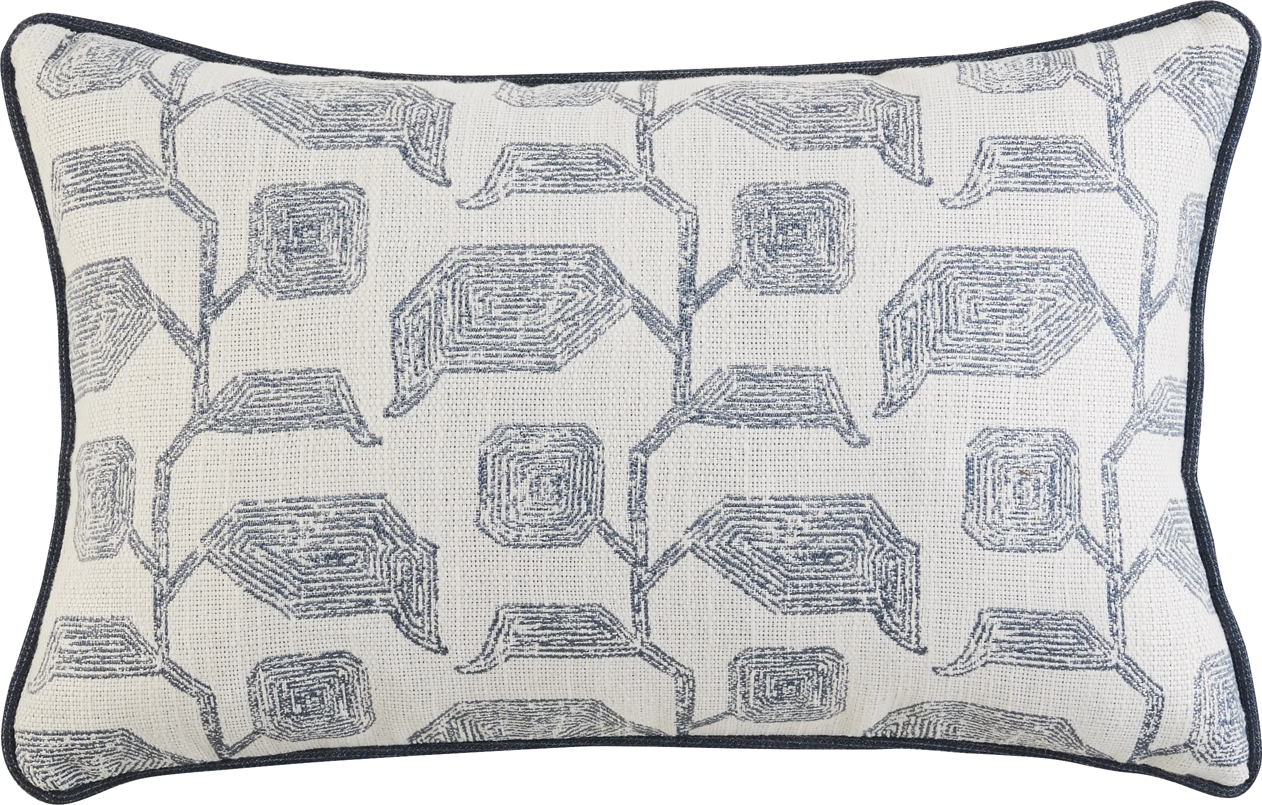 Lola Slate Blue Indoor/Outdoor Kidney Pillow - Thumbnail - Image 1