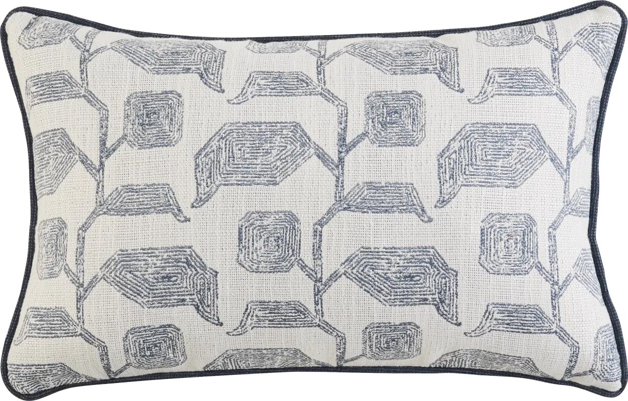 Lola Slate Blue Indoor/Outdoor Kidney Pillow