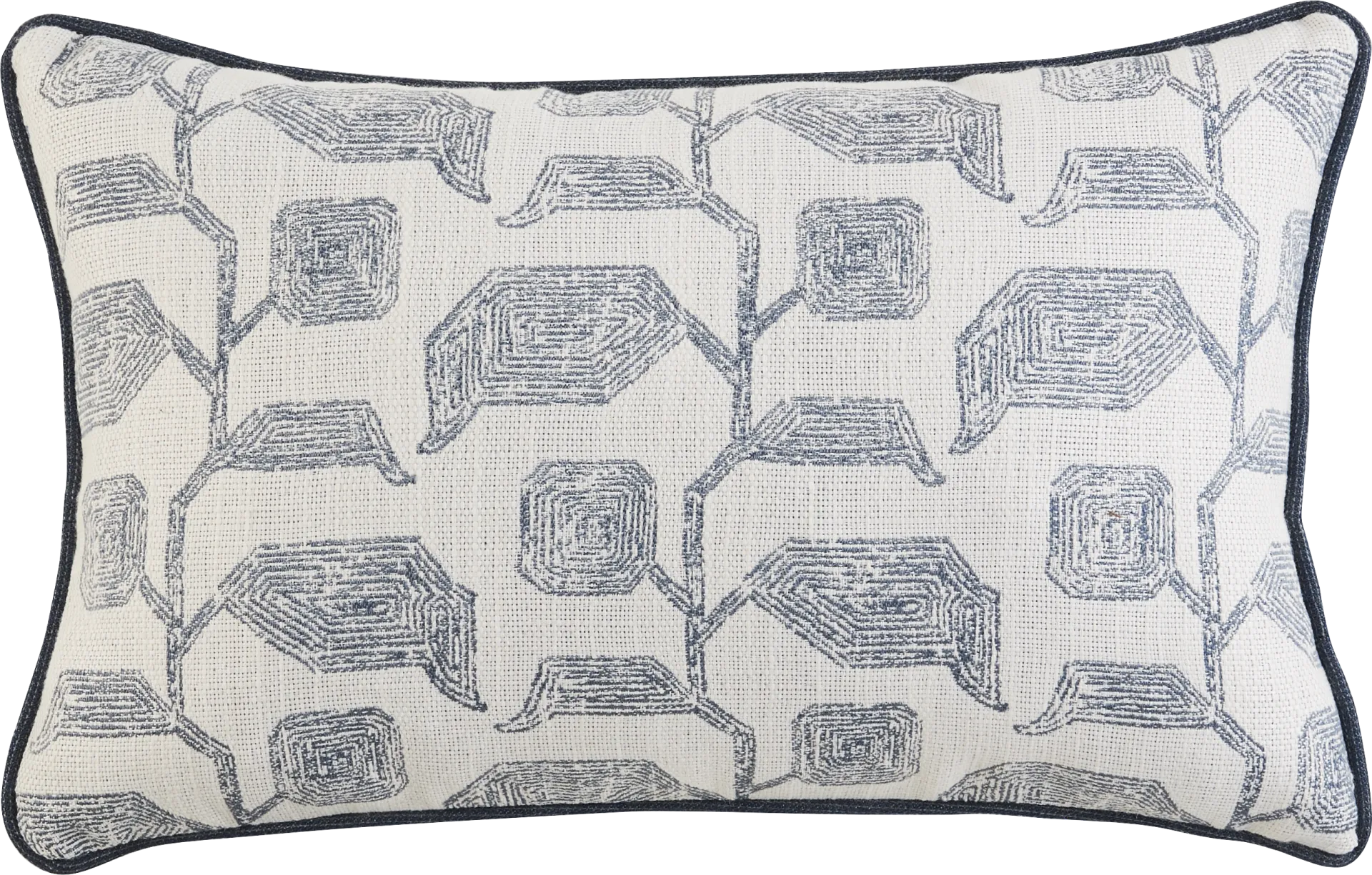 Lola Slate Blue Indoor/Outdoor Kidney Pillow - Image 1